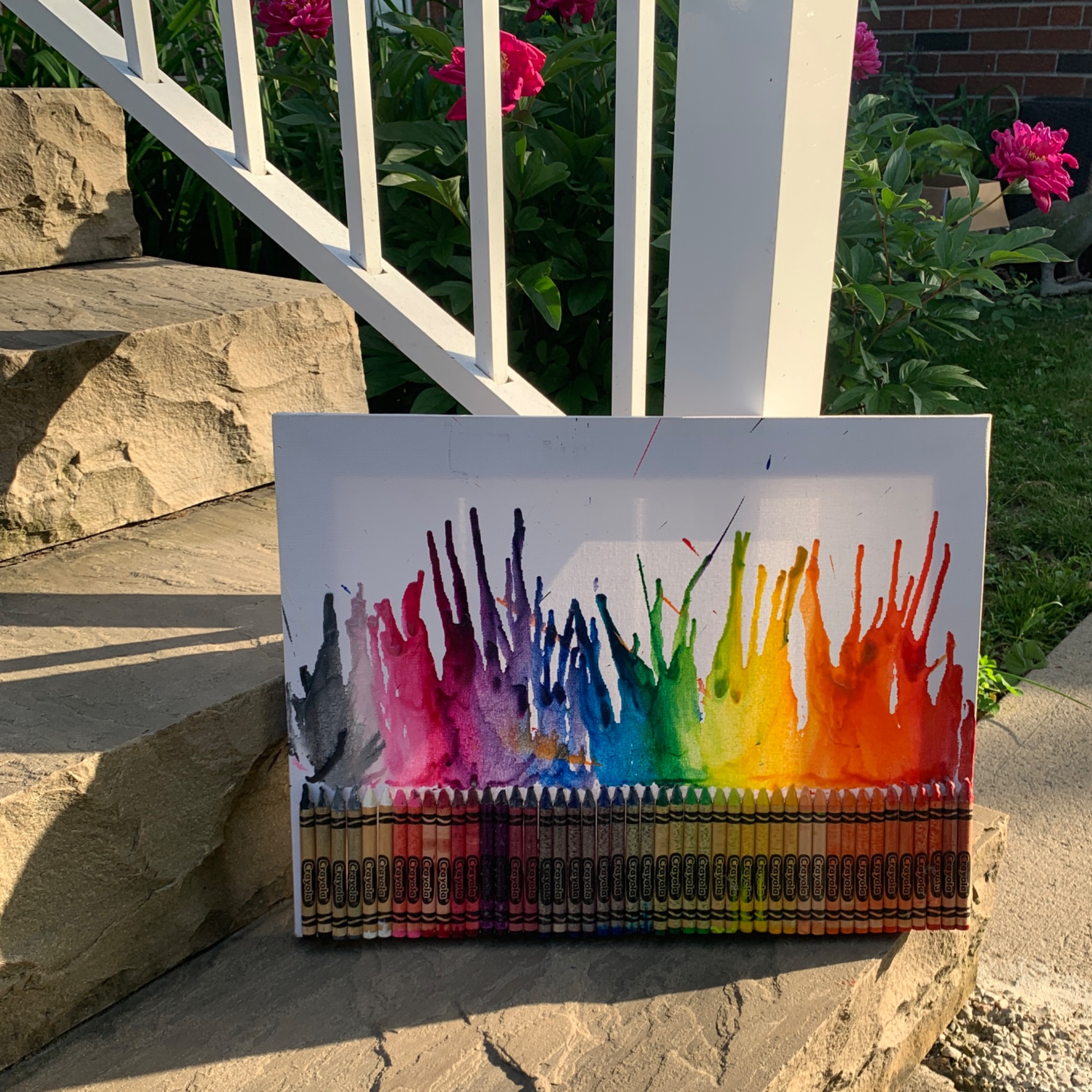 Melted Spectrum Crayon Art